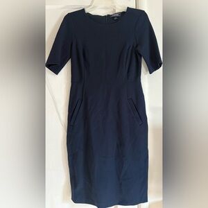 Lands' End Classic Navy Short Sleeve Dress